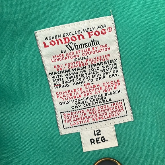 London Fog RARE Teal Duster - Picture 5 of 5